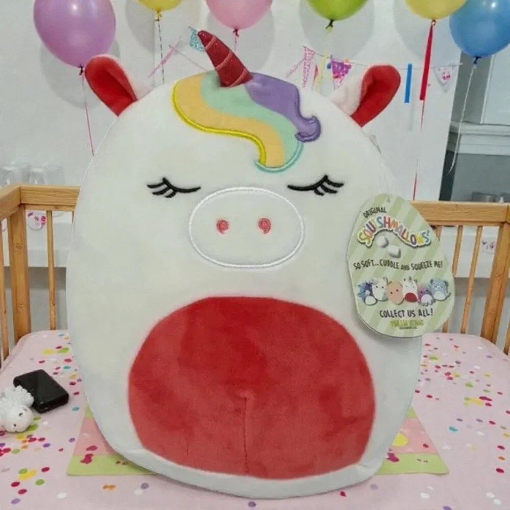 NWT Squishmallow Micky the White & Pink Unicorn W/Sleepy Eyes 8